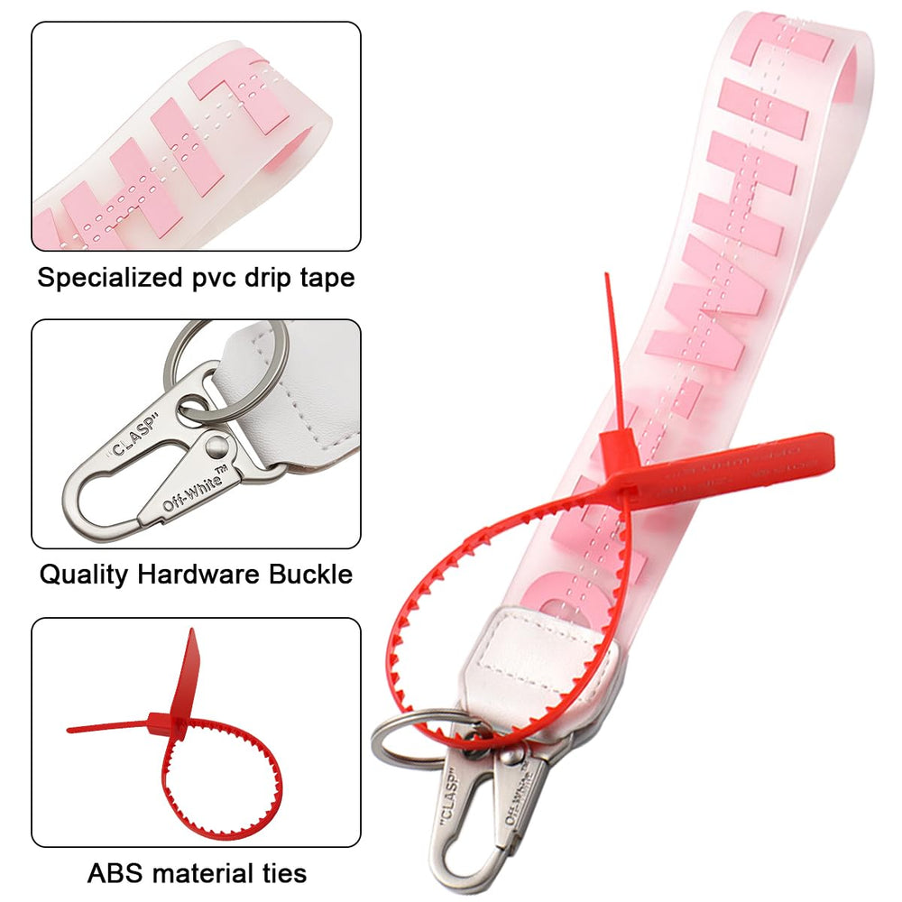 Maxin Classic PVC Keychain Lanyard pink wristlet strap in use