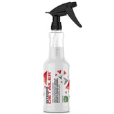 MAXL interior cleaner bottle showing NeverDust dust repelling formula