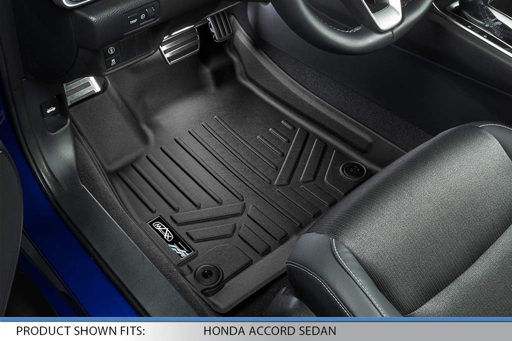 MAX LINER custom-fit floor mats for Honda Accord rear seats providing full coverage.