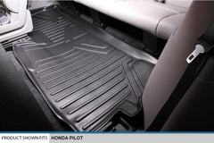 maxliner honda pilot second-row mats protect footwell from spills.