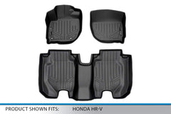 MAX LINER raised lip design on HR-V mats traps spills and messes.
