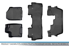 MAX LINER raised lip design contains spills within Honda Pilot mats