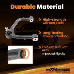 maXpeedingrods lifted arm-fitment for 2-4 inch lifts enhances on-road stability.