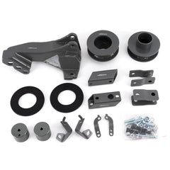 MaXpeedingrods 2.5-inch front strut spacer on Ford F-250 improves ground clearance.