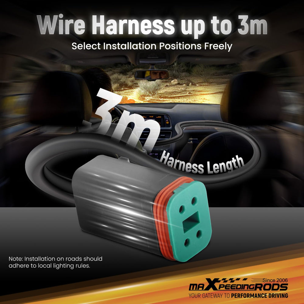 maxpeedingrods 3m wiring harness and installation kit enable quick setup