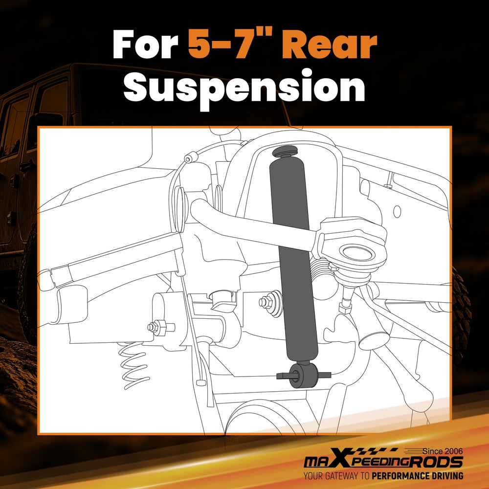 Rugged maXpeedingrods shock body and components built for daily use and longevity.