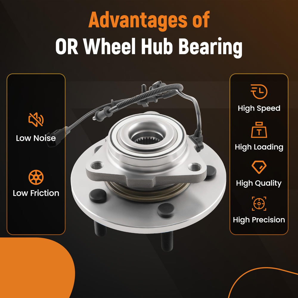 MaXpeedingrods 5-lug studs included hub assembly simplifies bolt-on replacement.
