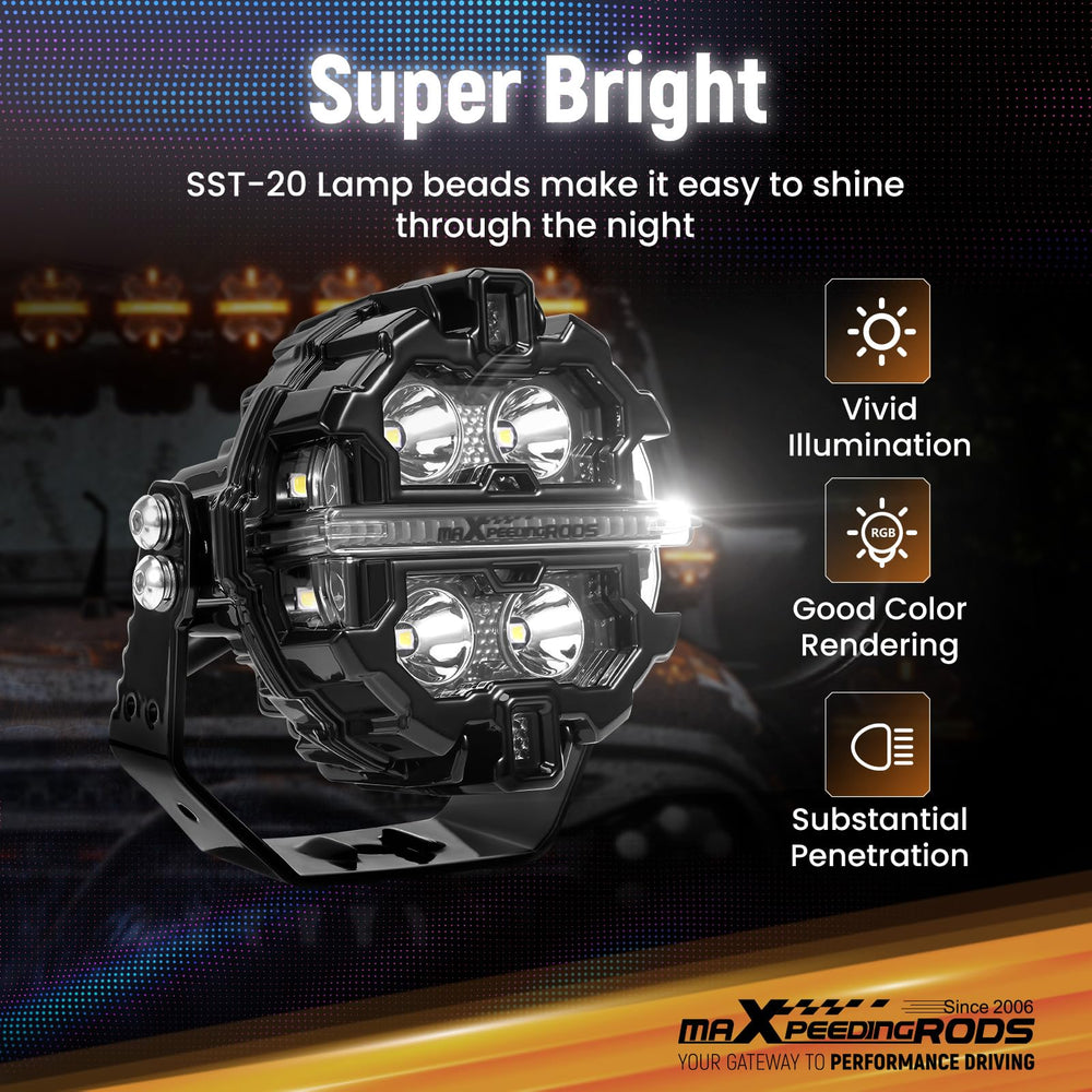maXpeedingrods RGB atmosphere lighting offers 7 colors for mood and camping