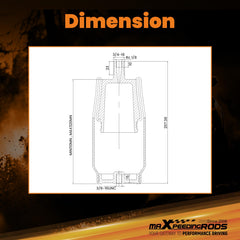 maXpeedingrods cab air ride bag, side profile, reduces sway for long-haul comfort.