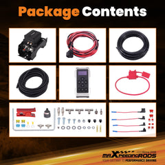 maXpeedingrods easy-installation kit with mounting hardware and hoses