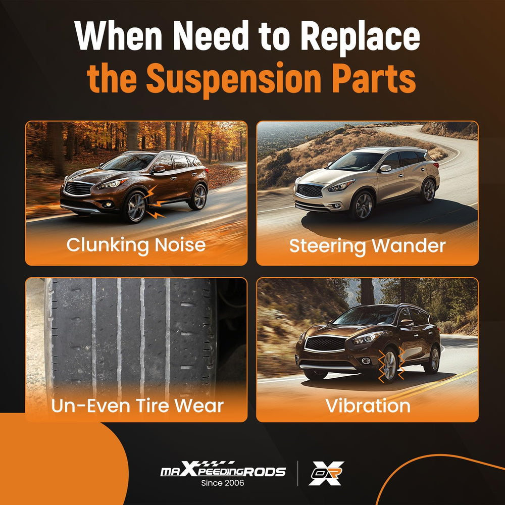 maXpeedingrods front lower control arm kit for Infiniti QX60 enhances handling.