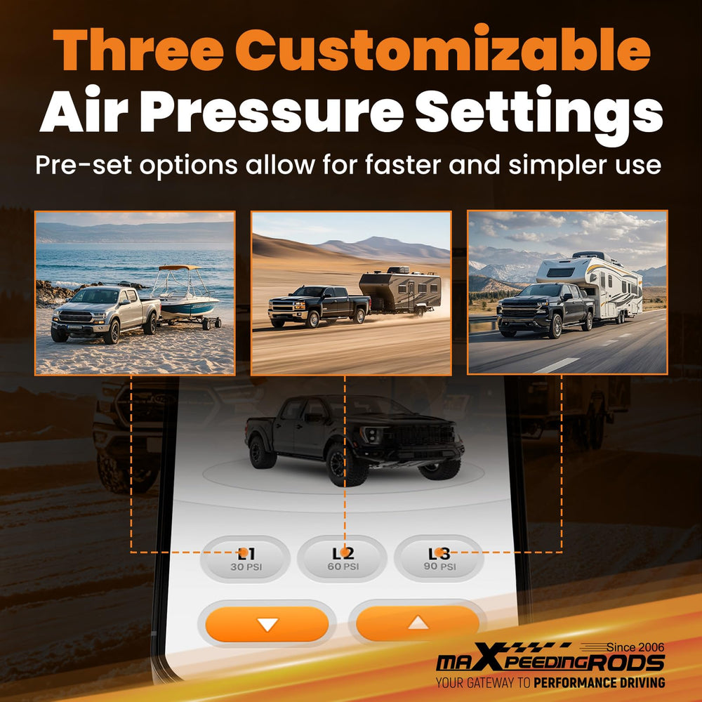 MaXpeedingrods heavy-duty air compressor with reliable weatherproof performance.