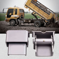 maXpeedingrods heavy-duty dump hinge shown in solid steel construction.