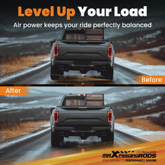 maXpeedingrods heavy-duty vehicle installation on a truck for smoother handling