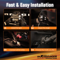 maXpeedingrods IP68 waterproof dustproof design withstands rain and dust