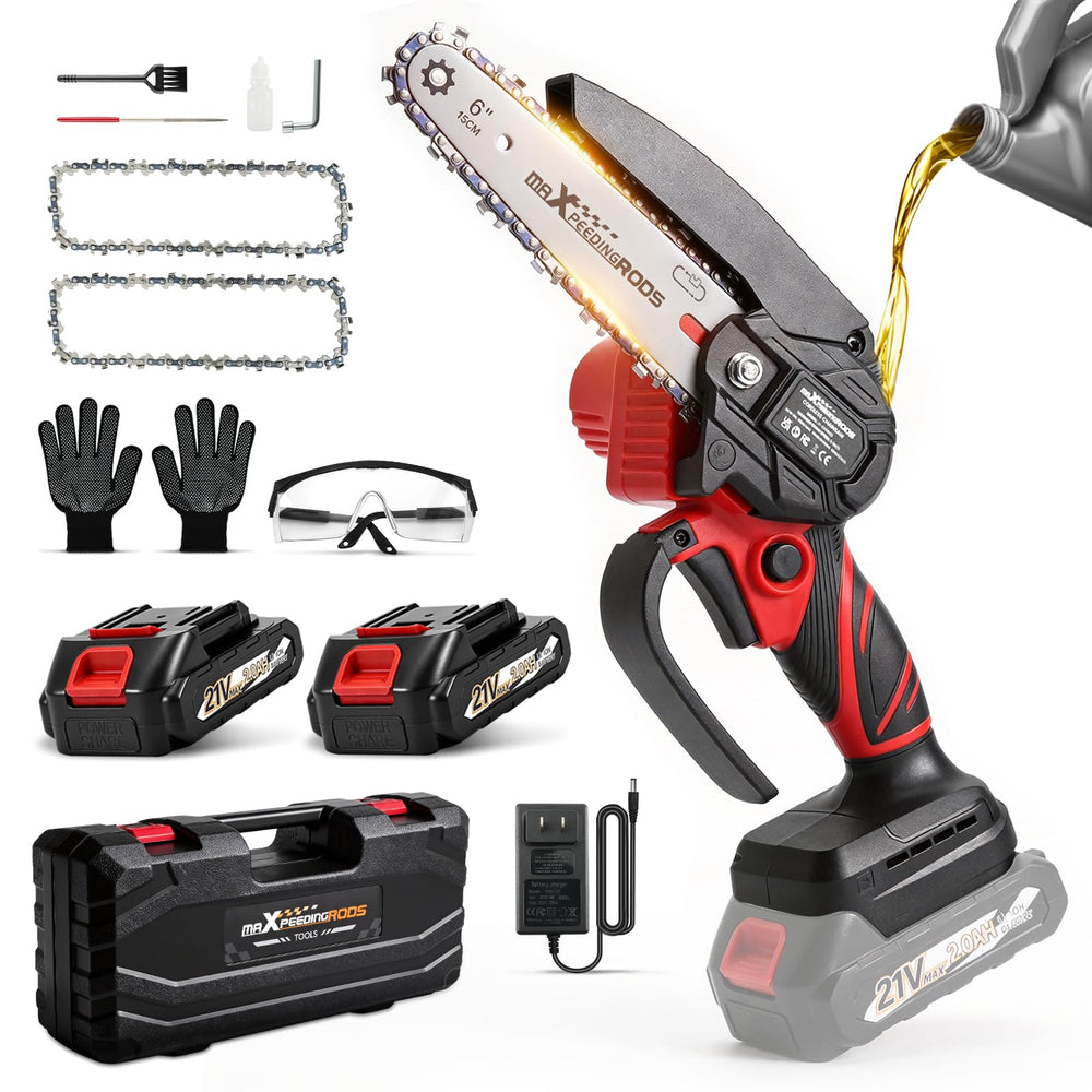 maxpeedingrods mini chainsaw 6-inch body for precise yard cuts