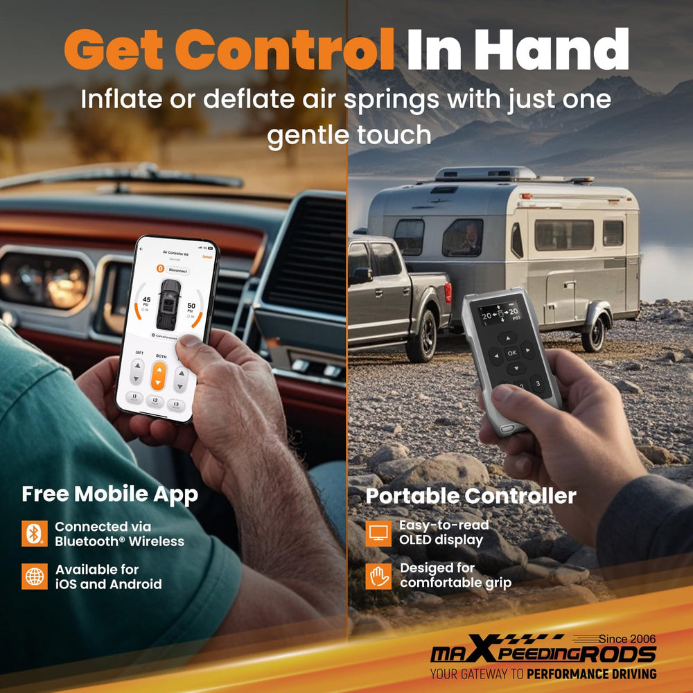 maXpeedingrods mobile app dashboard with real-time pressure management