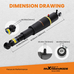 maXpeedingrods rear air shock for Chevrolet Suburban improves load handling and ride height.