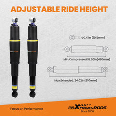 maXpeedingrods rear air shock for Chevrolet Tahoe delivers smoother highway comfort.