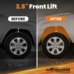 maXpeedingrods track bar relocation bracket maintains steering geometry during lifting.