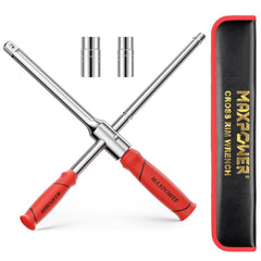 MAXPOWER lug wrench four-way cross head for versatile tire changes