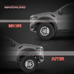 MAXRACING 1.5 leveling kit black anodized finish blends with factory suspension.