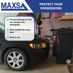 Maxsa 37313 130-degree detection covers most garages for easy alignment.