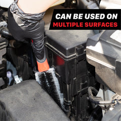 Maxshine Universal 360° Brush in-use demonstrates ergonomic control in tight engine bays.