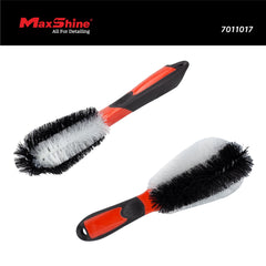 Maxshine Universal 360° Brush wheel detailing highlights easy dirt removal around rims and barrels.