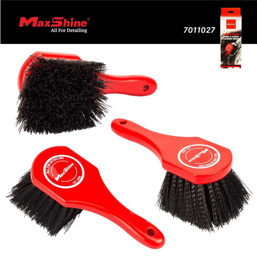 Maxshine universal heavy-duty upholstery brush revives textured seats
