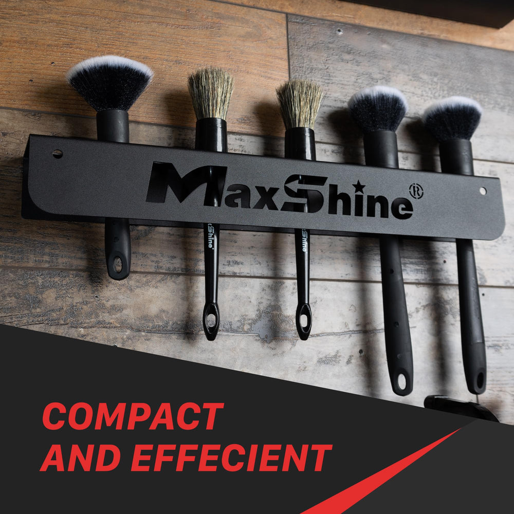 Maxshine wall-mount on shop board keeps tools accessible