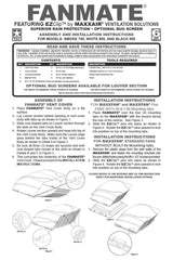 MAXXAIR Maxx I+ vent cover installation steps illustration shows easy mounting.