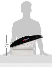 MAXXAIR Maxxfan Deluxe built‑in rain shield protecting the vent opening