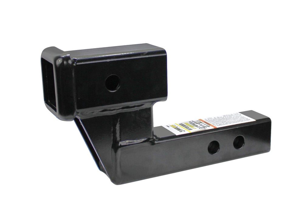 MAXXHAUL 50397 hitch riser installed on a 2-inch receiver for added ground clearance.