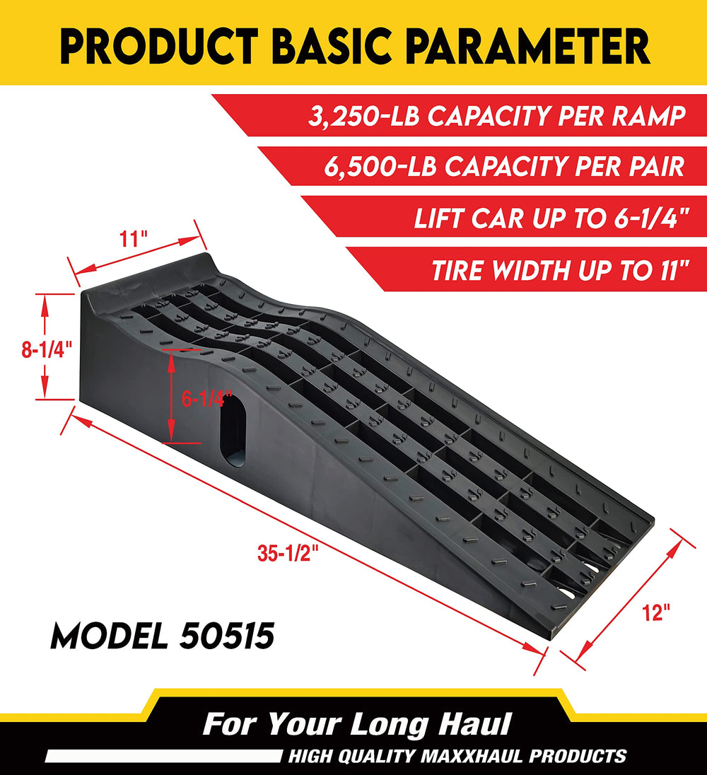 MaxxHaul 50515 two-pack heavy-duty ramps offering reliable support during undercarriage work