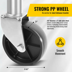 MaxxHaul bolt-on swivel design enabling easy stow away and towing readiness