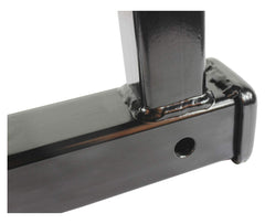 MAXXHAUL dual hitch extension fits standard 2x2 Class III and IV receivers for versatile mounting.