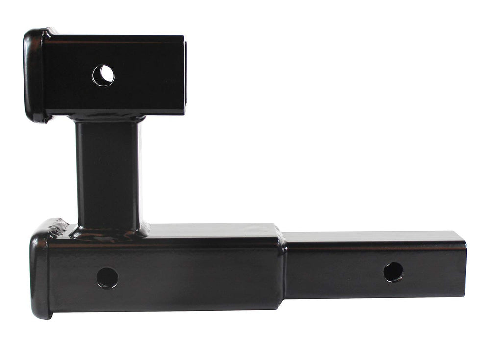 MAXXHAUL dual hitch extension rated up to 5,000 lbs gross trailer weight.