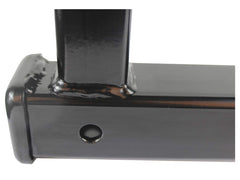 MAXXHAUL dual hitch extension with clear mounting layout aids secure installation.
