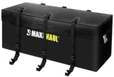 MAXXHAUL soft shell cargo bag on cargo rack showing weather protection.