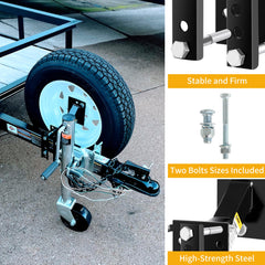 MAXXHAUL spare tire carrier with powder coat finish resists rust and corrosion.