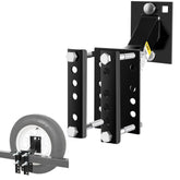 MAXXHAUL spare tire carrier on the tongue mount keeps 10–12 inch tires accessible on trailers.