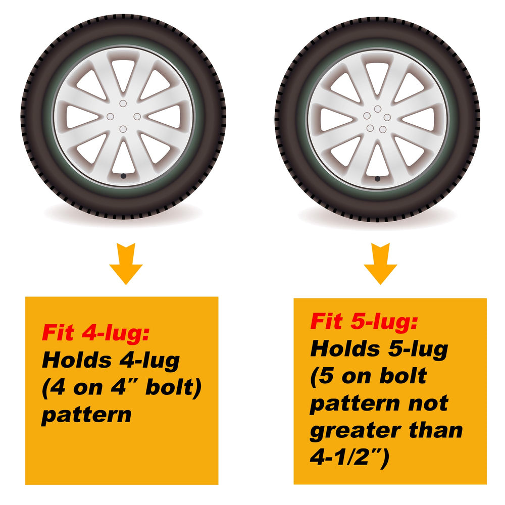 MAXXHAUL spare tire carrier angled mount design eases installation on boat trailers.