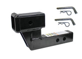 MAXXHAUL 50908 hitch riser full view with 4-inch rise option for 2-inch receivers