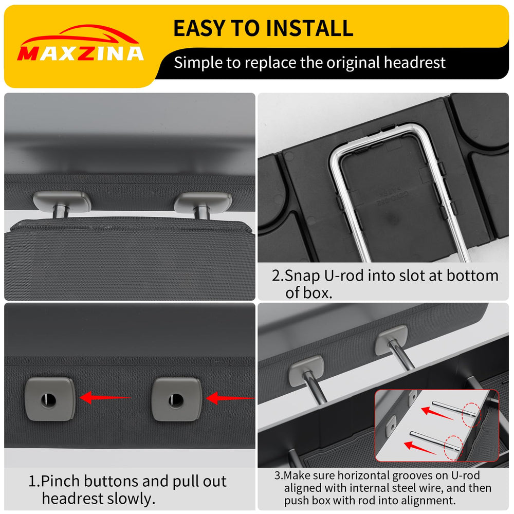 Maxzina easy installation no drilling required for Ford jump seat consoles