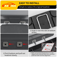 Maxzina easy installation no drilling required for Ford jump seat consoles