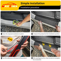 Maxzina exterior shield reduces wear on doorstep and hides minor scratches.
