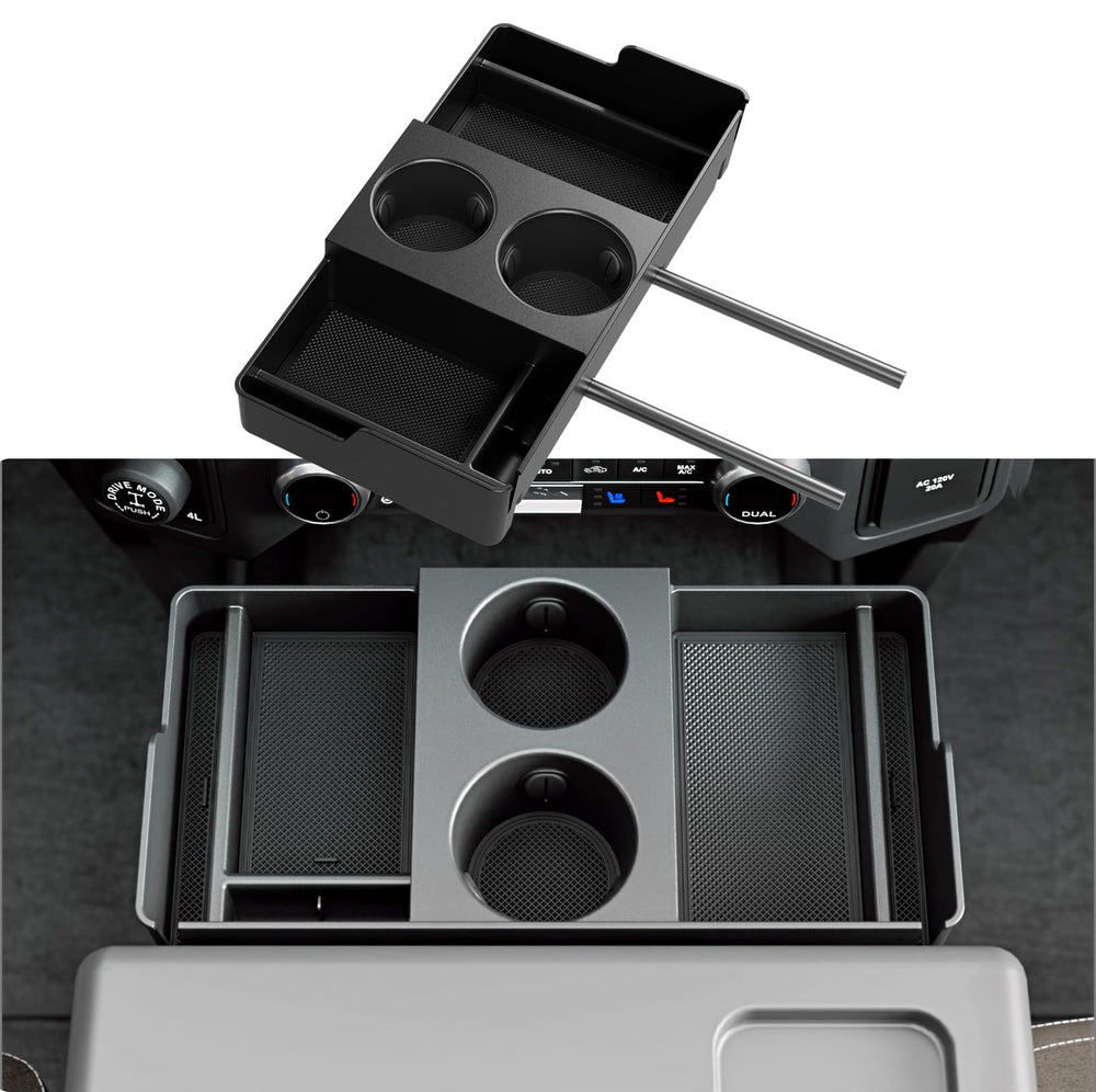 Maxzina front-center headrest organizer tray keeps small items organized and reachable