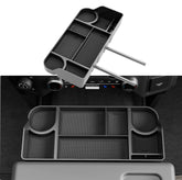 Maxzina front center seat headrest organizer keeps phones, coins, and keys within easy reach