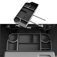 Maxzina front center seat headrest organizer keeps phones, coins, and keys within easy reach